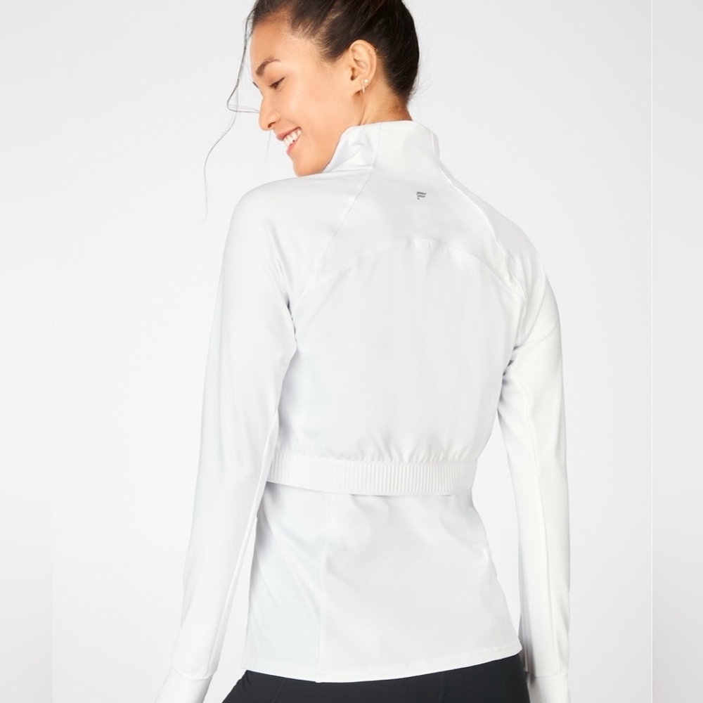 Fabletics White Trinity Performance Jacket - Medi… - image 2